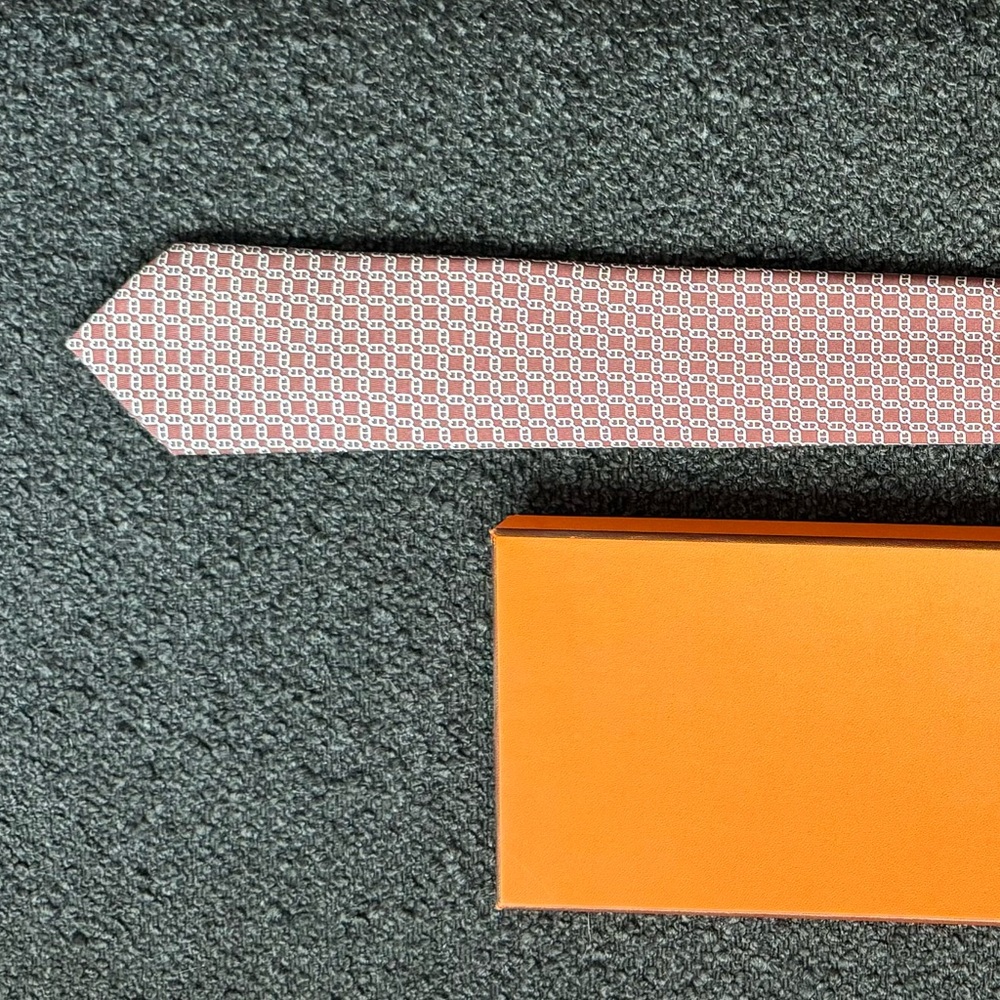 Hermes printed Silk Tie